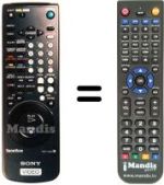 Comandos à distância equivalente Sony SLV-E 830