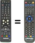 Comandos à distância equivalente Samsung SMT T5040