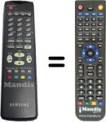 Comandos à distância equivalente Samsung CW 30A90SD