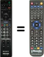 Comandos à distância equivalente Sony KDL-40 W4000