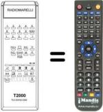 Comandos à distância equivalente T 2000