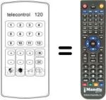 Comandos à distância equivalente TELECONTROL 120