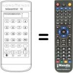 Comandos à distância equivalente TELECONTROL 16