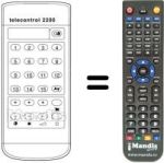 Comandos à distância equivalente TELECONTROL 2200