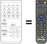 Comandos à distância equivalente TELEMASTER 16