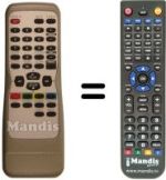 Comandos à distância equivalente Funai TVCR-A2104T