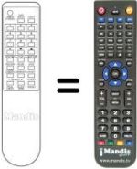Comandos à distância equivalente Amstrad VCR 9512