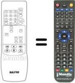 Comandos à distância equivalente Sanyo VHR-258