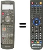 Comandos à distância equivalente Daewoo DVR G 892 HIFI