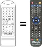 Comandos à distância equivalente Irradio XTC 1404 TXT