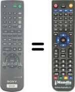 Comandos à distância equivalente Sony DVP-NS 400 D