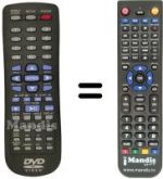 Comandos à distância equivalente Hyundai DVD 320 C