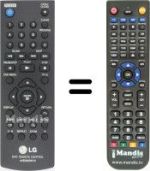 Comandos à distância equivalente LG DVX 450