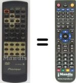 Comandos à distância equivalente Pioneer DV 525