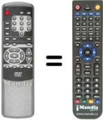 Comandos à distância equivalente Medion MD 5410