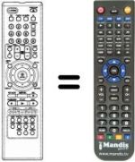Comandos à distância equivalente LG DVD 4800