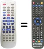 Comandos à distância equivalente Vestel DVD AV RECEIVER
