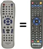 Comandos à distância equivalente Amstrad D 2600