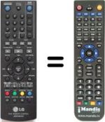 Comandos à distância equivalente LG DVT 699 H
