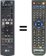 Comandos à distância equivalente LG RHT-499 H