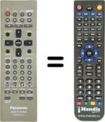 Comandos à distância equivalente Panasonic DVD RV 32