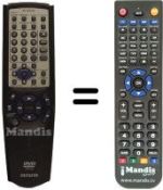 Comandos à distância equivalente Aiwa XD-DV370