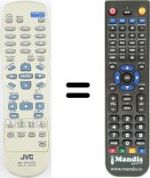 Comandos à distância equivalente JVC XV-33