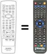 Comandos à distância equivalente Sharp DV 700 S