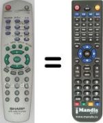 Comandos à distância equivalente Sharp DVD-SV 90S