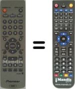 Comandos à distância equivalente Pioneer DV U7