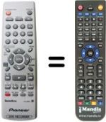 Comandos à distância equivalente Pioneer DVR 230 S
