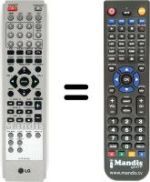 Comandos à distância equivalente LG LH-W 250 SC