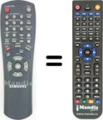 Comandos à distância equivalente Samsung SV435XV