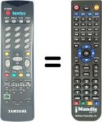 Comandos à distância equivalente Samsung 14C3F3