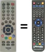 Comandos à distância equivalente Toshiba 14N21D2