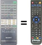 Comandos à distância equivalente Sony 1-465-783-11