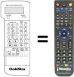 Comandos à distância equivalente LG 597-080A