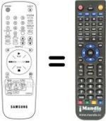 Comandos à distância equivalente Samsung SV600XH
