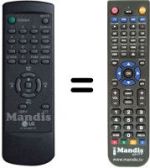 Comandos à distância equivalente LG 6710V00017F