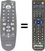 Comandos à distância equivalente Philips VR17116