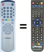 Comandos à distância equivalente Samsung AA59-00116B
