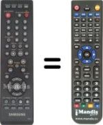 Comandos à distância equivalente Samsung DVD1080P7