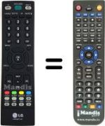 Comandos à distância equivalente LG 19LS4D