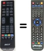 Comandos à distância equivalente Acer AT2026ML