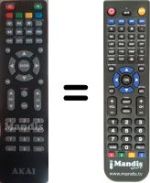Comandos à distância equivalente Akai AKTV504UHDTSMART