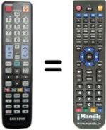 Comandos à distância equivalente Samsung UE40C6000