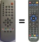 Comandos à distância equivalente Tevion TV5550VT STEREO