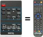 Comandos à distância equivalente Benq JOYBEE-GP1