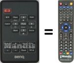 Comandos à distância equivalente Benq MP620