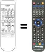 Comandos à distância equivalente Hitachi CP28W1